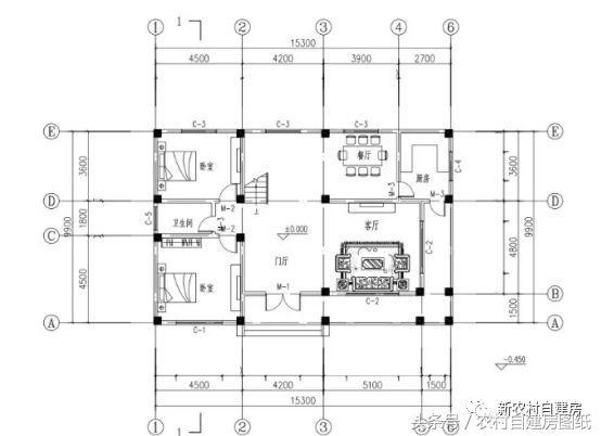 占地133平方米的二層小別墅設計圖，外觀樸素大方，造價劃算不到25萬。