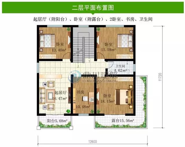 12×11米二層歐式別墅設(shè)計圖，帶車庫，簡約式比歐式更有范兒！