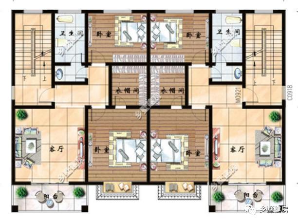 兩棟三層兄弟雙拼別墅設(shè)計(jì)圖，不僅高端大氣關(guān)鍵還省錢。