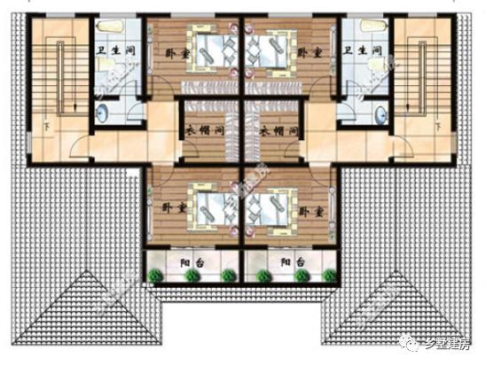 兩棟三層兄弟雙拼別墅設(shè)計(jì)圖，不僅高端大氣關(guān)鍵還省錢。