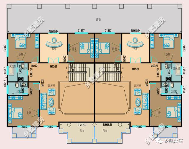 兩棟三層兄弟雙拼別墅設(shè)計(jì)圖，不僅高端大氣關(guān)鍵還省錢。