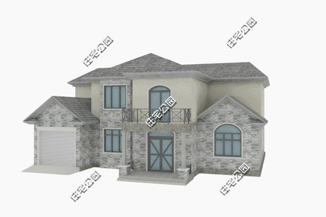12×15米二層農(nóng)村別墅設(shè)計(jì)圖，布局合理，外觀簡約迷人，帶車庫。