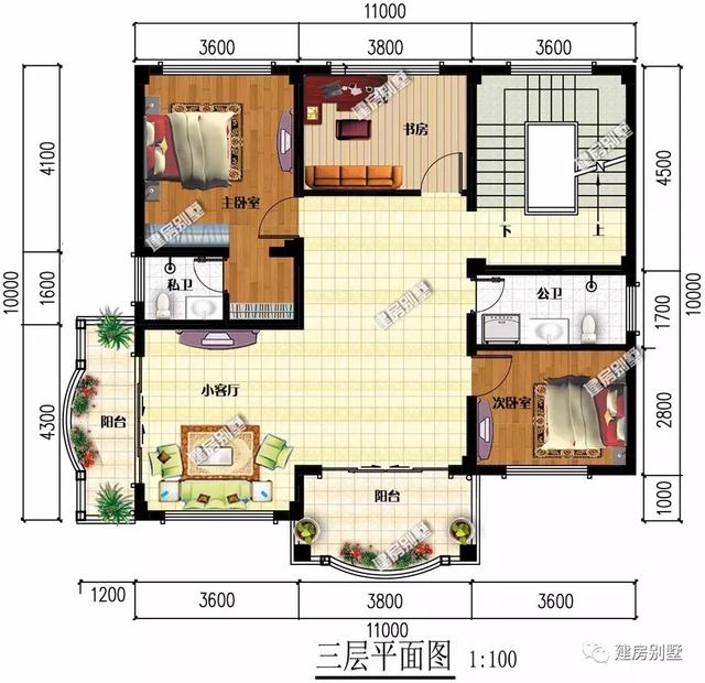 11×10米農村別墅設計圖，簡約不失風格，簡單實用