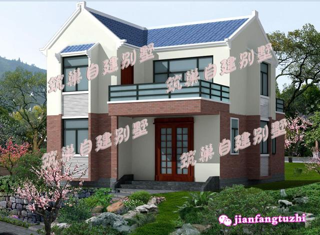 農(nóng)村二層坡屋頂別墅設(shè)計(jì)圖效果圖紙，為了房屋的美觀和安全，選擇坡屋頂別墅更劃算