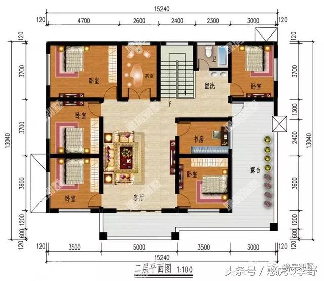 帶柴火灶和糧倉的二層別墅設計圖，適合農村老人居住