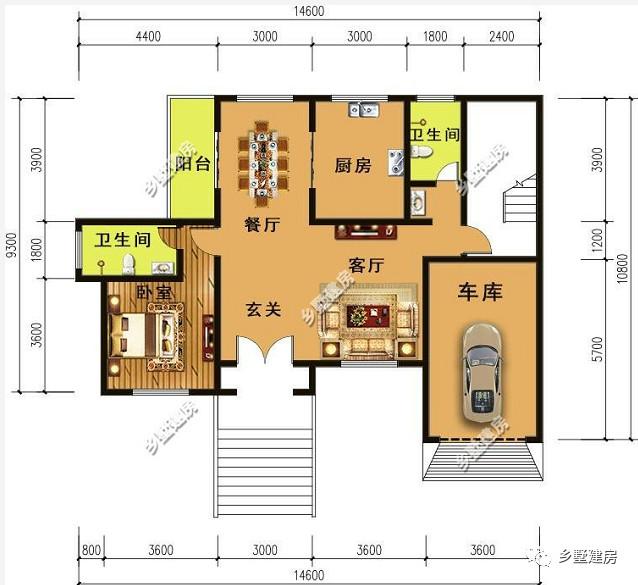 優秀的農村自建別墅設計圖，造價實惠，自帶車庫，絕對實用