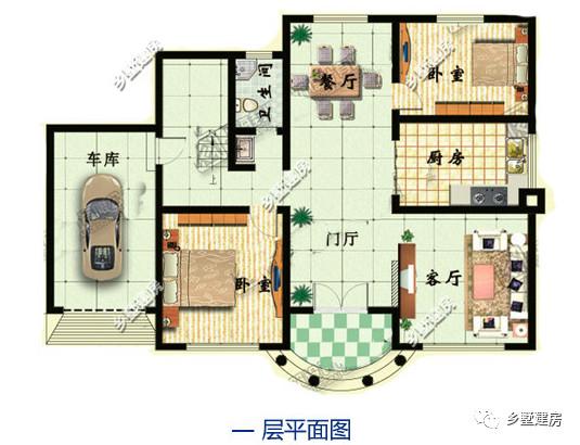 優秀的農村自建別墅設計圖，造價實惠，自帶車庫，絕對實用