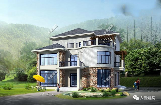優秀的農村自建別墅設計圖，造價實惠，自帶車庫，絕對實用