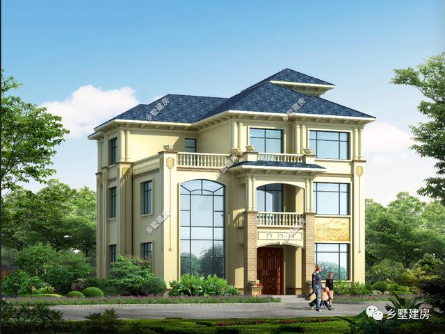 給大家介紹的兩款自建房別墅設計圖，價格上相差一倍，風格上、色彩上也不盡相同