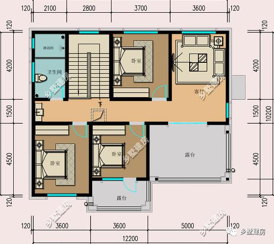 給大家介紹的兩款自建房別墅設計圖，價格上相差一倍，風格上、色彩上也不盡相同