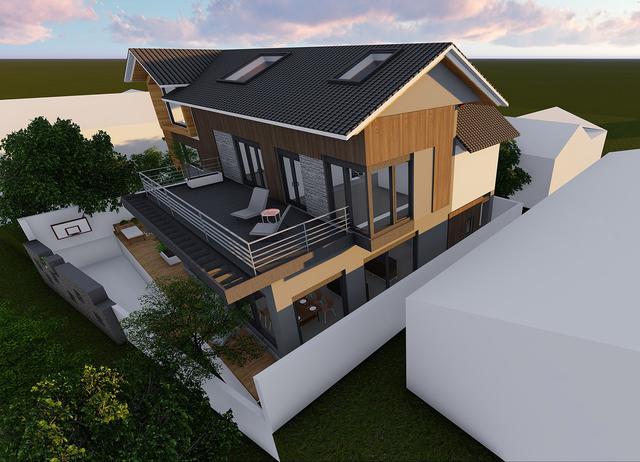 占地130平米兩層半20萬農村自建房設計圖，設計新穎獨特