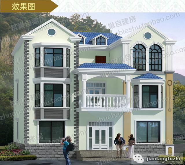 35萬多房間三層自建房設計圖12×10米，戶型設計大氣實用，適合農村大家庭建造