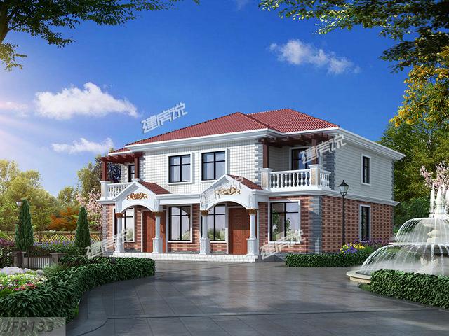 這款二層別墅設計圖外型美造價低，家家戶戶都能建