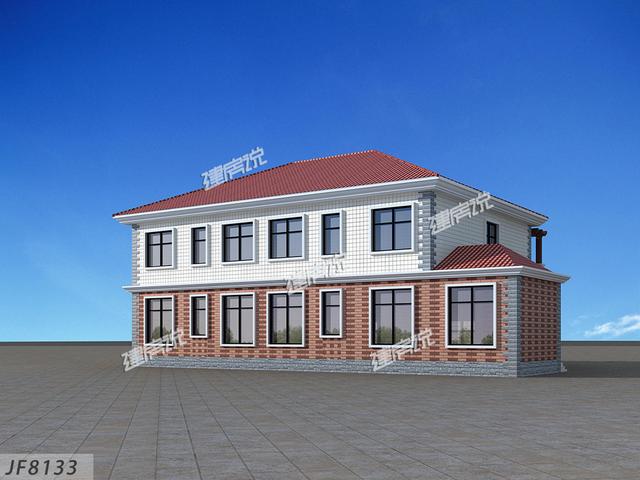 這款二層別墅設計圖外型美造價低，家家戶戶都能建