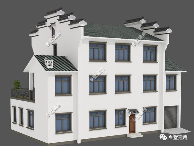 一棟古樸范十足的三層中式別墅設(shè)計圖，美出天際