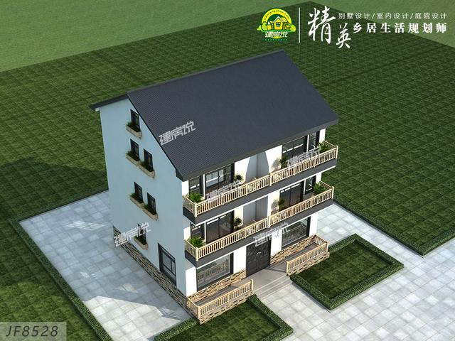 這款古色古香的現代別墅設計圖，非常有韻味