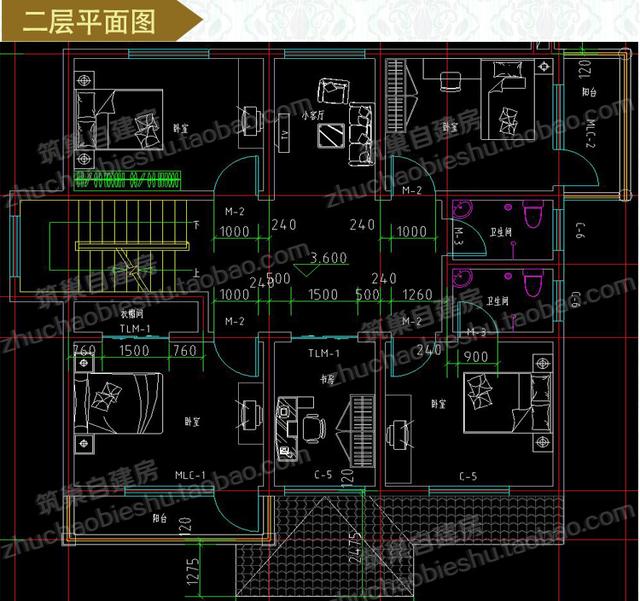 經典農村三層別墅設計圖，四面通風，功能明確