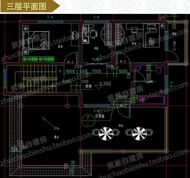 經典農村三層別墅設計圖，四面通風，功能明確