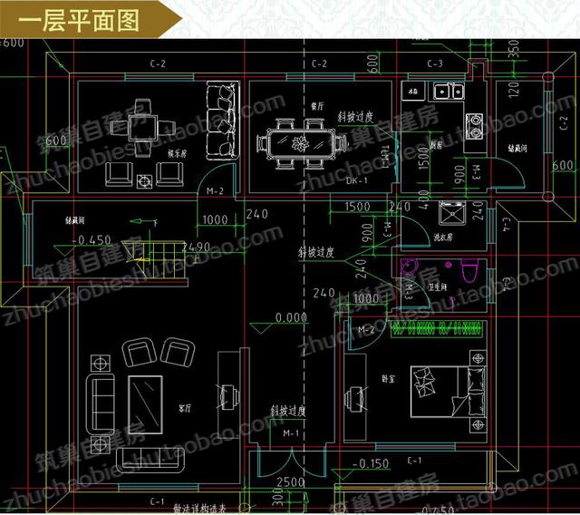 經典農村三層別墅設計圖，四面通風，功能明確