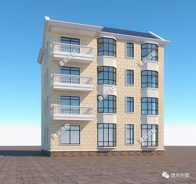 四層農(nóng)村別墅設(shè)計圖，可住多戶，功能強大很實用