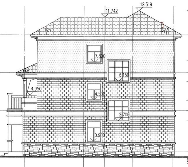 三層豪華復(fù)式別墅設(shè)計圖，挑空客廳+旋轉(zhuǎn)樓梯