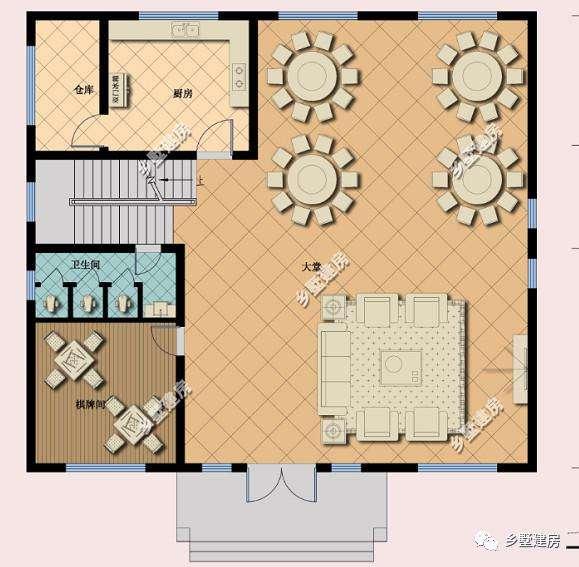 設計師精心設計的一款別墅設計圖，外觀淡雅低調，內部精美別致