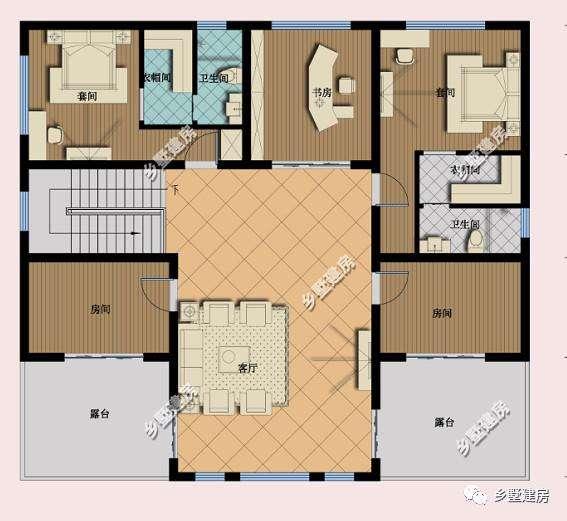 設計師精心設計的一款別墅設計圖，外觀淡雅低調，內部精美別致