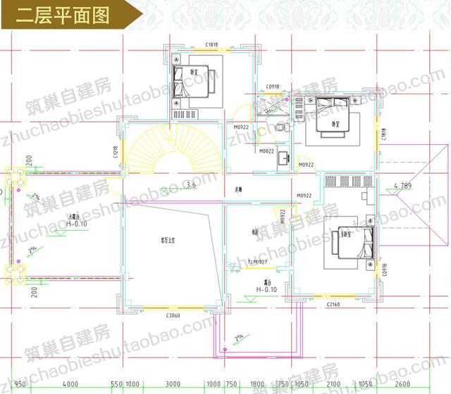 分享一款三層別墅設(shè)計圖，帶落地窗+獨立車庫+涼亭