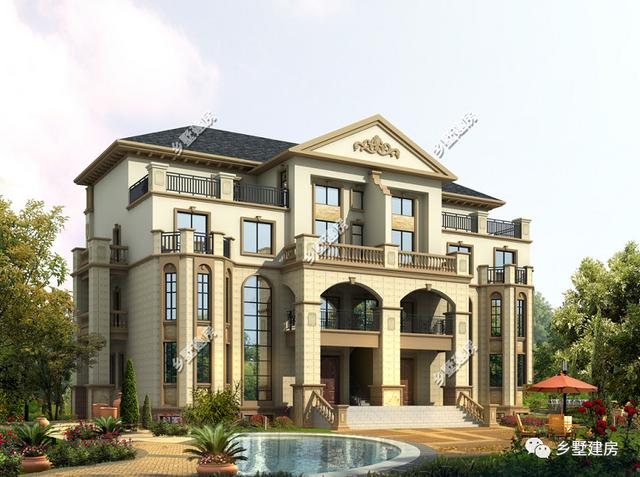 這款雙拼別墅設計圖適合家里有兩個兒子的家庭建造