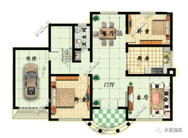 這款雙拼別墅設計圖適合家里有兩個兒子的家庭建造