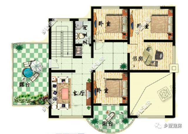 這款雙拼別墅設計圖適合家里有兩個兒子的家庭建造