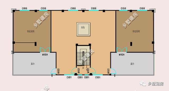 這款雙拼別墅設計圖適合家里有兩個兒子的家庭建造