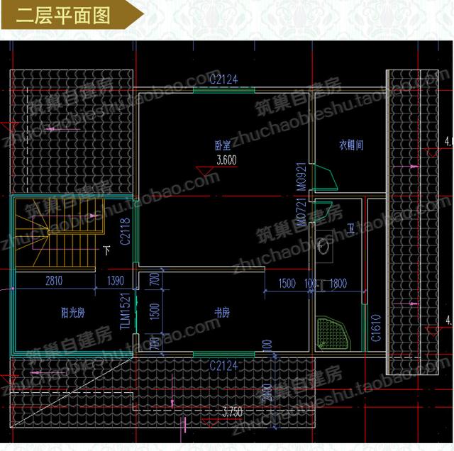 一層帶閣樓地中海風格農村小別墅設計施工效果圖，戶型精美漂亮，造價不高