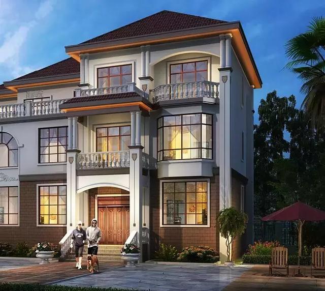 私人定制的三層歐式別墅設(shè)計圖，建棟漂亮別墅來享受生活吧