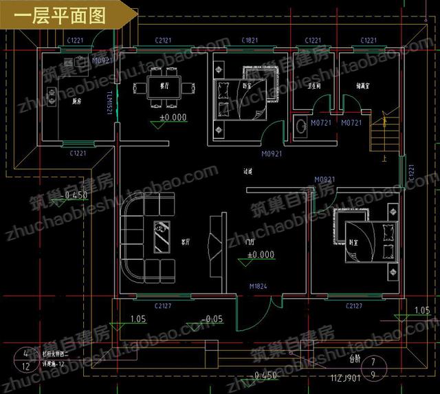 給大家挑選了3款二層農村自建房全套CAD設計施工圖（附效果圖）