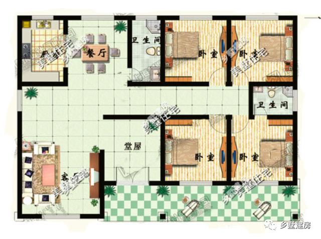 三款適合在農村自建的一層別墅設計圖，簡單經濟適用，性價比也超高