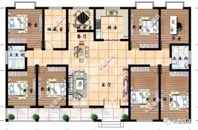 三款適合在農村自建的一層別墅設計圖，簡單經濟適用，性價比也超高