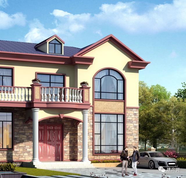 有宅基地一定要蓋一棟別墅，這款二層別墅設計圖推薦給你