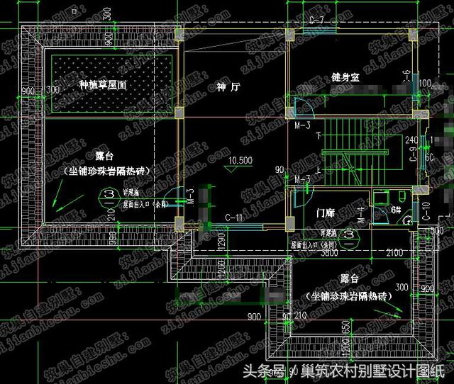2款四層帶挑空客廳農村別墅設計施工圖，適合家里人口多的大家庭建造