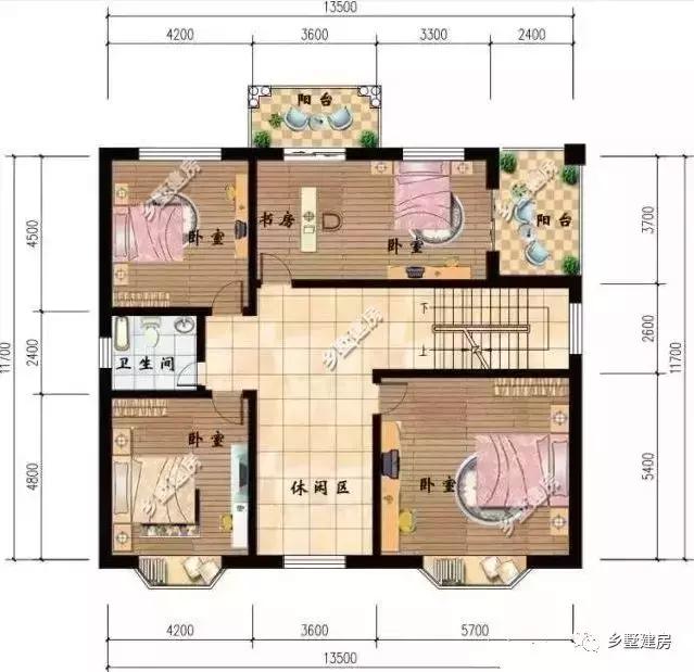這款二層別墅設計戶型除了外觀簡單大氣，室內的裝修也很溫馨精致