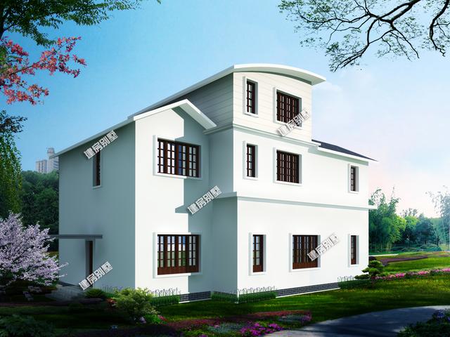 兩層半別墅設(shè)計(jì)圖，車庫+大露臺(tái)設(shè)計(jì)，大大滿足你的生活需求