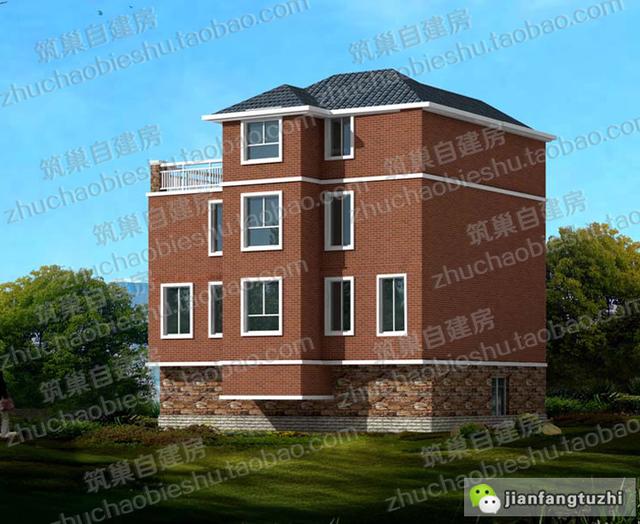 40萬帶車庫四層自建房設計圖紙，占地約110平米