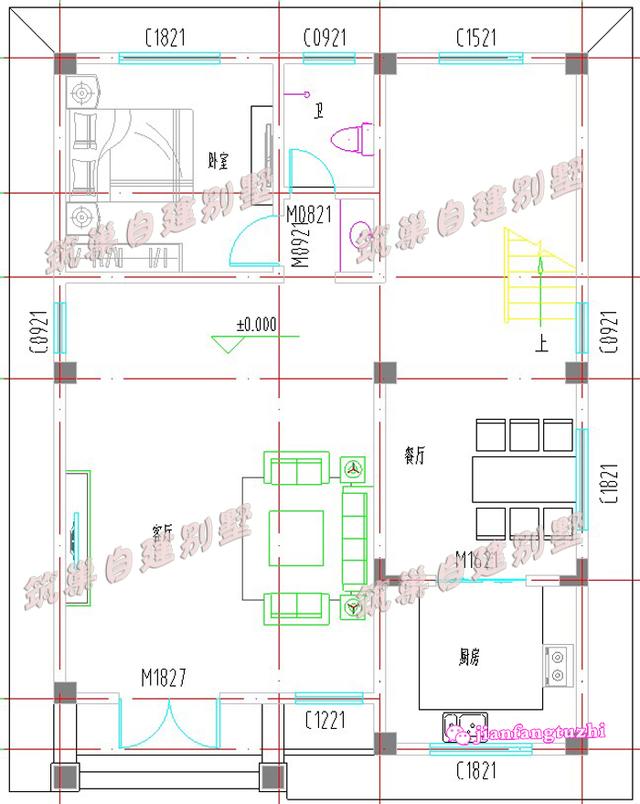 分享一款半封閉陽臺+露臺農村三層房屋設計圖片，外觀爽朗大氣