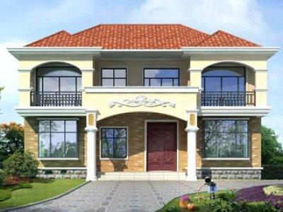 分享一款半封閉陽臺+露臺農村三層房屋設計圖片，外觀爽朗大氣