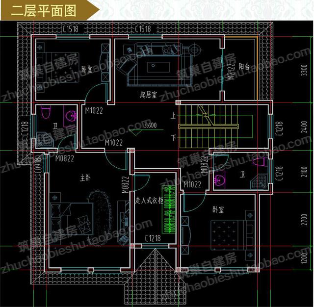 三層帶車庫(kù)農(nóng)村自建房全套設(shè)計(jì)施工效果圖，適合大眾的建房審美，施工難度不高
