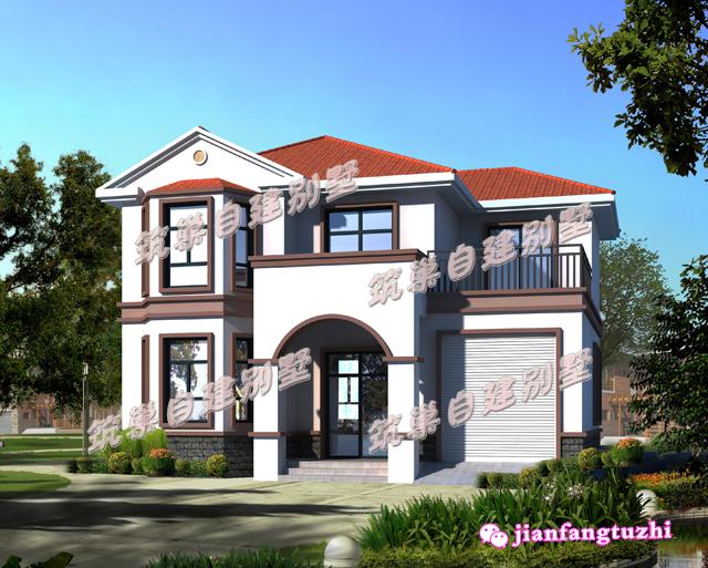 新農村二層別墅住宅設計圖，外觀素凈精致，造價經濟且實用