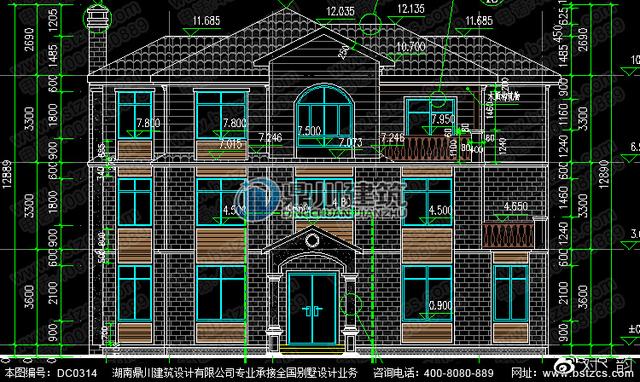 復式三層別墅設計圖 ，外觀淡雅，內部布局好