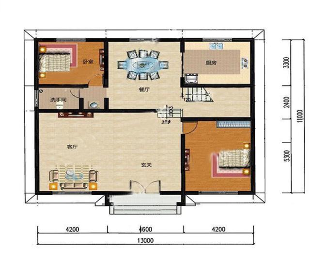 3款二層農(nóng)村別墅設(shè)計(jì)圖，開間13米，款款都精致
