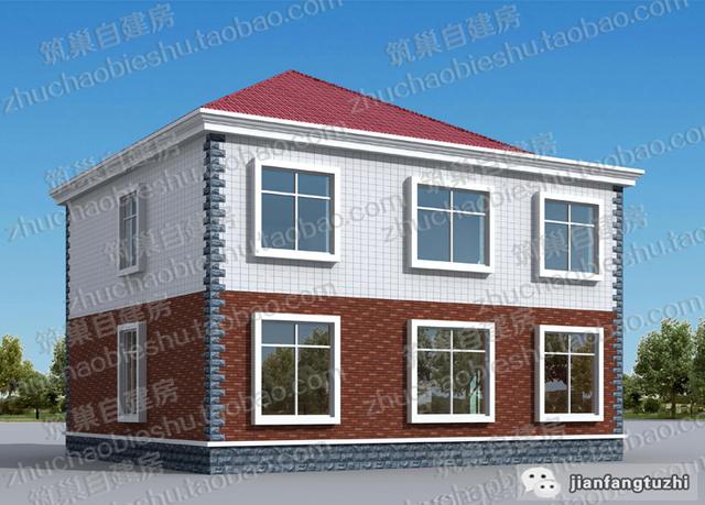 5款二層農村自建房全套設計施工圖，占地面積約170平方米