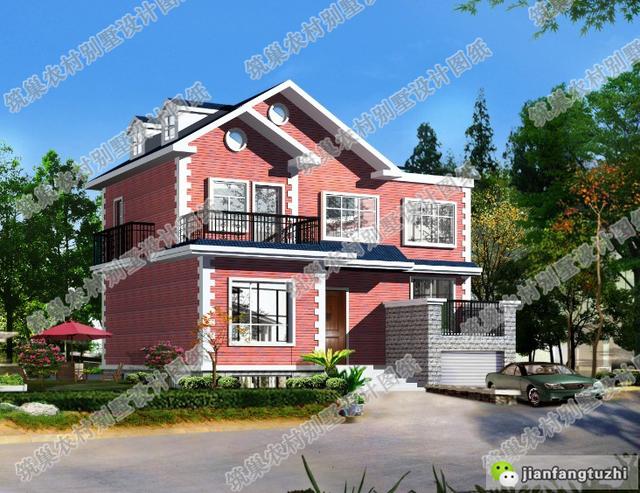 5款二層農村自建房全套設計施工圖，占地面積約170平方米